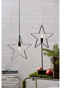 Čierna svetelná dekorácia s vianočným motívom Orbit – Star Trading