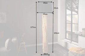 Stojacia lampa Rousilique 180cm čierne naplavené drevo