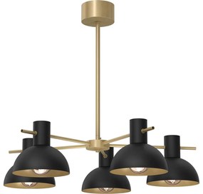 Luster na tyči ESTATE MINI 5xE27/15W/230V čierna