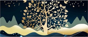Obraz zlatého stromu (120x50 cm)