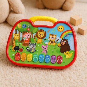 LEAN Toys Interaktívna vzdelávacia tabuľa Svet zvierat nástroje piano