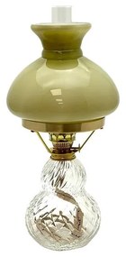 Floriánova huť Petrolejová lampa ZUZANA 43 cm krištáľ káro FL0037