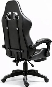 LEAN Kancelárska stolička s opierkou na nohy a vankúšmi – sivá