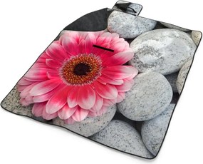 Sablio Plážová deka Gerbera na kameňoch: 200x140 cm