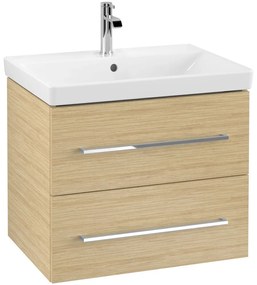 VILLEROY &amp; BOCH Avento závesná skrinka pod umývadlo, 2 zásuvky, 630 x 452 x 514 mm, Nordic Oak, A89000VJ