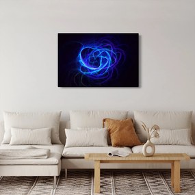 Obraz modrého abstraktného klbka (90x60 cm)