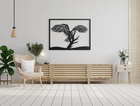 drevko 3D obraz na stenu Orol a strom Rozmer obrazu: 33,5 x 44,5 cm, Farba dekorácie: Čierna