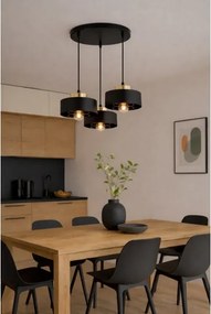 Brilagi - Luster na lanku SPRING 3xE27/60W/230V čierna/zlatá
