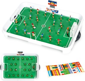 MULTISTORE Mini stolný futbal na pružinách 22 hráčov – stolné futbalové hračky pre deti, s brankárom