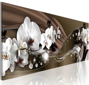 Obraz - Chocolate Dance of Orchid Veľkosť: 150x50, Verzia: Standard