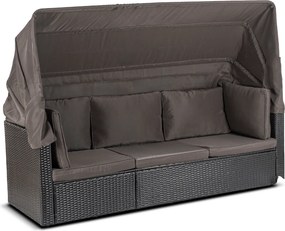 Vintino Záhradný set LEVANTE – čierna / hnedá