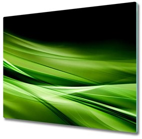 Sklenená doska na krájanie Zelené pozadie vĺn 60x52 cm