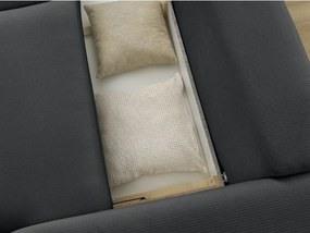 Čierna rozkladacia/s úložným priestorom pohovka 265 cm Ezechiel – Bobochic Paris