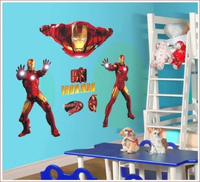 Veselá Stena 3D Samolepka Iron Man