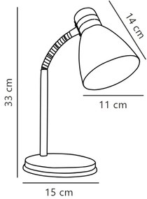 Nordlux - Stolná lampa CYCLONE 1xE14/15W/230V čierna