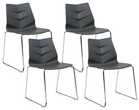 Set 4 ks jedálenských stoličiek Huxley (sivá). Vlastná spoľahlivá doprava až k Vám domov. 1079216