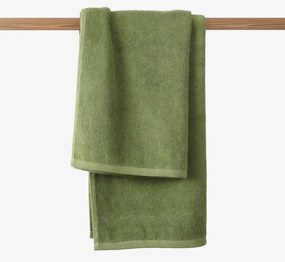 Goldea bavlnený froté uterák / osuška soft bez bordúry – olivový 50 x 100 cm