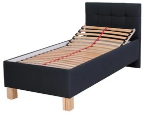 Čalúnená posteľ MARIA ONE s matracom a úložným priestorom 90x200 cm antracit