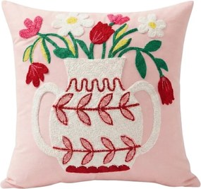 Obliečka na vankúš VASELLA 45x45 cm, ružová