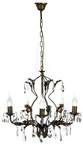 ONLI - Luster na reťazi TERESA 5xE14/6W/230V bronzová