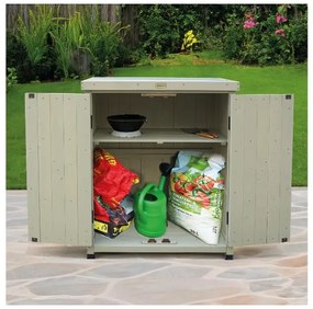 Habau Záhradná skrinka Laura, 80 x 45 x 92 cm, sivá  (100274960)