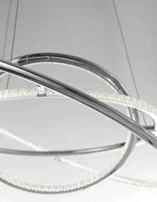 LED luster Livorno 60 Chrome