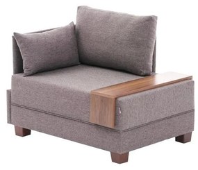 Rohové kreslo TULA, ľavé, hnedé