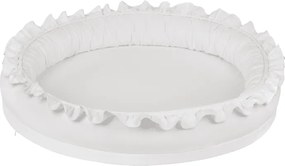 Mini hniezdo pre deti s volánom biela