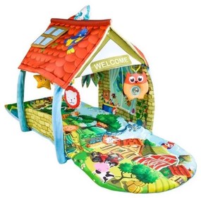 Lionelo - Detská hracia deka s domčekom AGNES PLUS