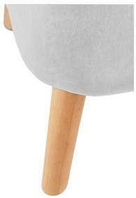 Svetlosivý zamatový taburet - Wenko