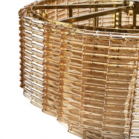 Toolight Toolight, závesné stropné svietidlo 8xE14, APP1677-8CP, zlatá-hnedá, OSW-09312