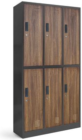 Skriňa Igor kovová antracit/orech