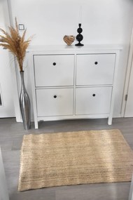 Obdĺžnikový jutový koberec - prírodný Rozmery (cm): 60x90