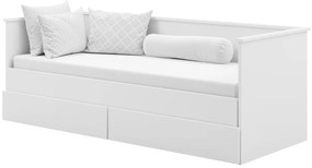 ROZKLADACIA POSTEĽ LIVIO 200x80 BIELA S MATRACOM A ROŠTOM