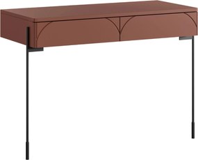 Toaletný stolík Sonatia 100 cm s dvoma zásuvkami - bordová