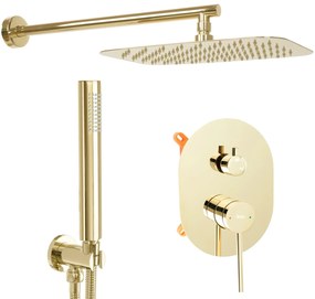Rea Oval, podomietková sprchová sada + BOX, zlatá lesklá, REA-P8466
