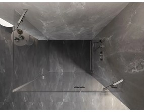 Mexen Lunar, pravostranný výklopný sprchový kút 95 x 80 cm, 8mm číre sklo, chrómový profil, 834-095-080-01-00-P