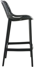 Plastová barová stolička DS10778434 - Čierna