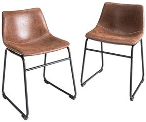 Django jedálenská stolička vintage hnedá