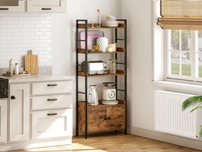 Knihovna Vasagle Selmon 60 cm hnědá/černá