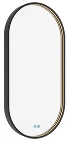 Zrkadlo so senzorom Nimco 45x90 cm čierna matná ZPC32003LVX90