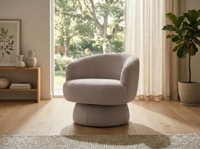 Otočné dizajnové kreslo COSMIC RAVEN, tmavobéžové