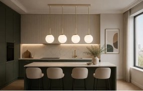 BRILAGI - Závesný luster MILO na lanku 4xE27/60W/230V béžová/zlatá