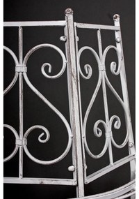 Biela kovová záhradná lavica Varda – Garden Pleasure