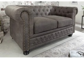 Sedacia súprava 40518 Chesterfield 2-sedenie Vintage Šedá Taupe - Komfort-nábytok