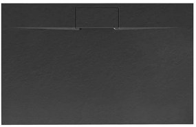 Vanička obdĺžniková Bazalt Long black 80x120