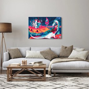 Obraz - Princ a dračia princezná (90x60 cm)