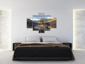 Obraz - Hory pri jazere (150x105 cm)