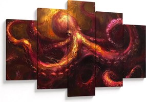 Obraz - Chobotnica, olejomaľba (150x105 cm)