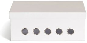 Biely kartónový organizér na káble Cordy Paper Laminate – Bigso